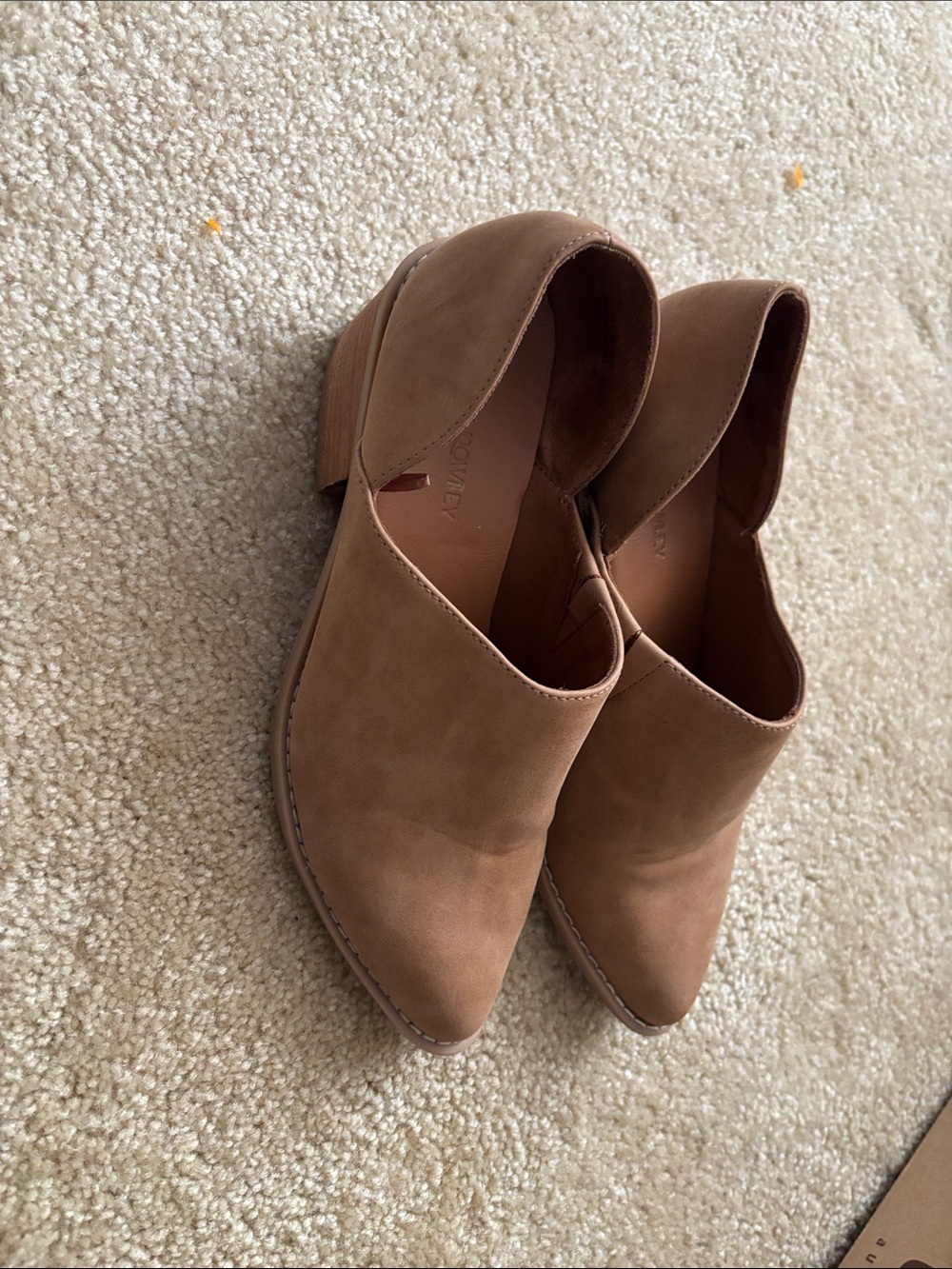 Cynthia Rowley Tan Suede Slip-On Block Heel Mules